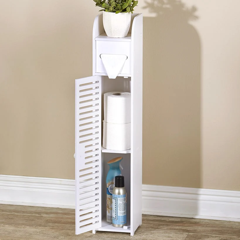 White Bathroom Storage Cabinet - Image 3