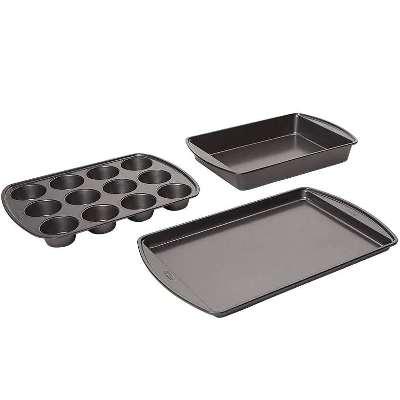 Wilton Bakeware Gift Set - Baking Sheet, Muffin Pan, and Oblong Pan - Image 3