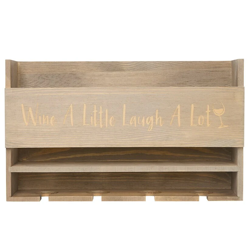 Wine Rack with Wine Glass Storage, Wall-Mounted - Image 2