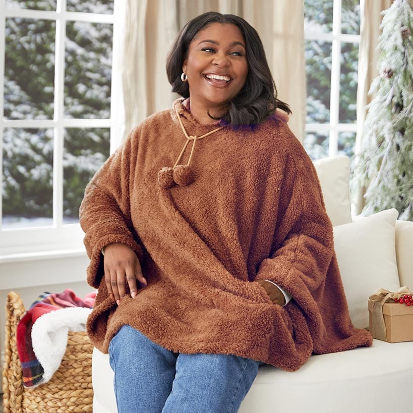 Women's Comfy Cozy Weekend Poncho - Image 2