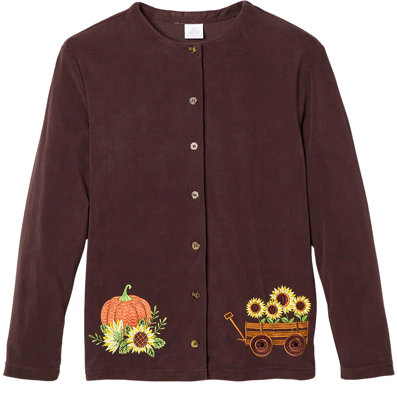 Women's Harvest Button Down Cardigan Sweater - Image 3