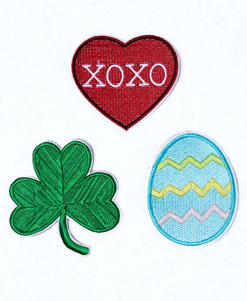 Women's Holiday Top with Interchangeable Patches - Image 3