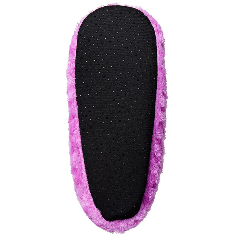 Women's Snuggly Pull-On Slipper Socks with Grippers - Lavender Small - Image 2