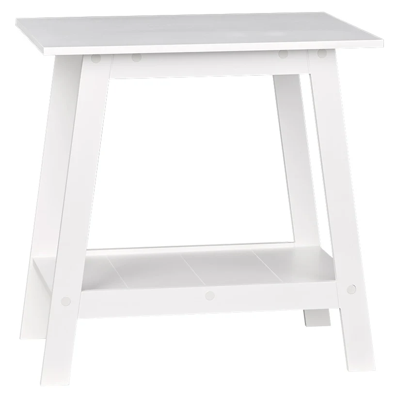 Wood Rectangular 2-Tier Accent Side Table - Image 4