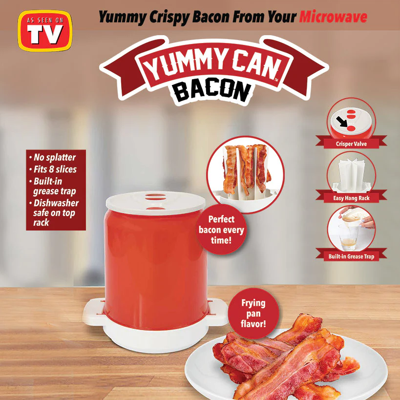 Yummy Can™ Bacon - Perfect Crispy Bacon From Your Microwave - Image 2